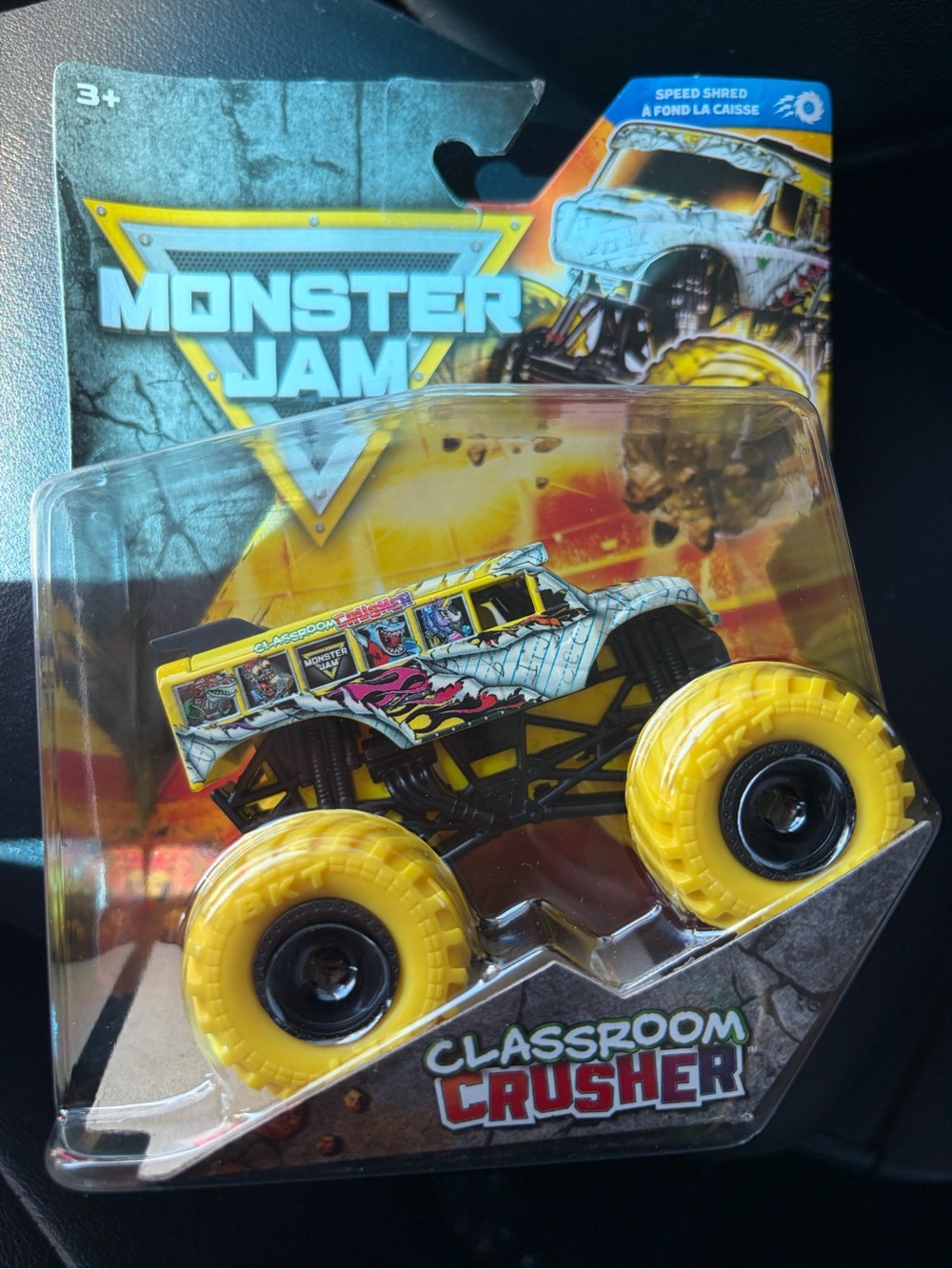 Monster Jam Classroom Crusher Toy Truck - Yellow Wheels